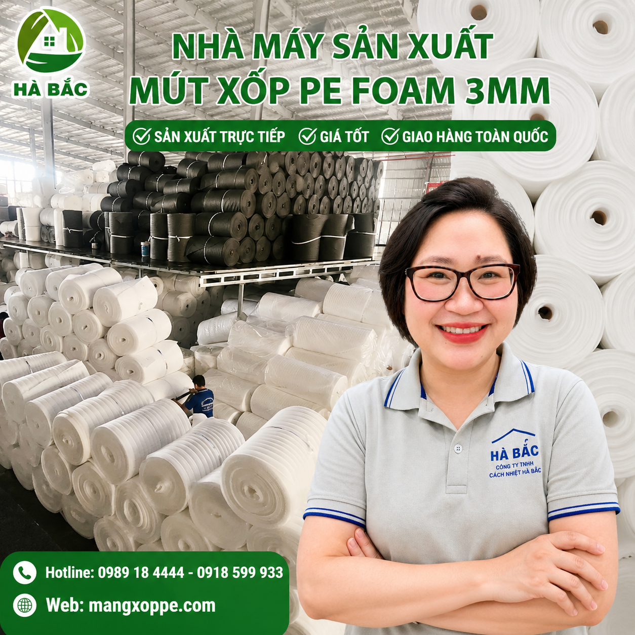 Mút xốp pe foam 1mm, 2mm, 3mm giá rẻ tại Hưng Yên