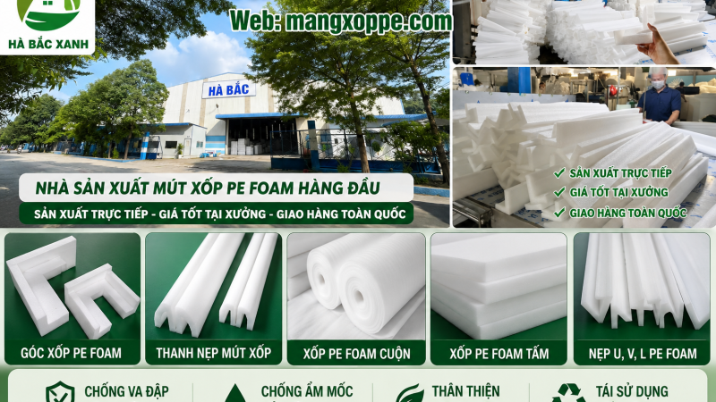 Góc xốp, thanh nẹp mút xốp giá rẻ, Công ty sản xuất Góc xốp, thanh nẹp mút xốp giá rẻ tại Bắc Ninh, Bắc Giang, Hải Phòng, Hưng Yên