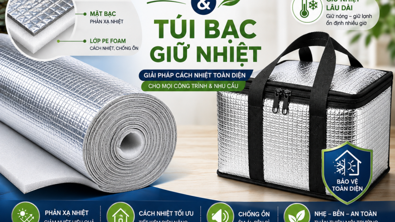 Xốp Bạc Cách Nhiệt 2mm Đến 4cm Giá Sỉ – Túi Bạc Cách Nhiệt Thực Phẩm