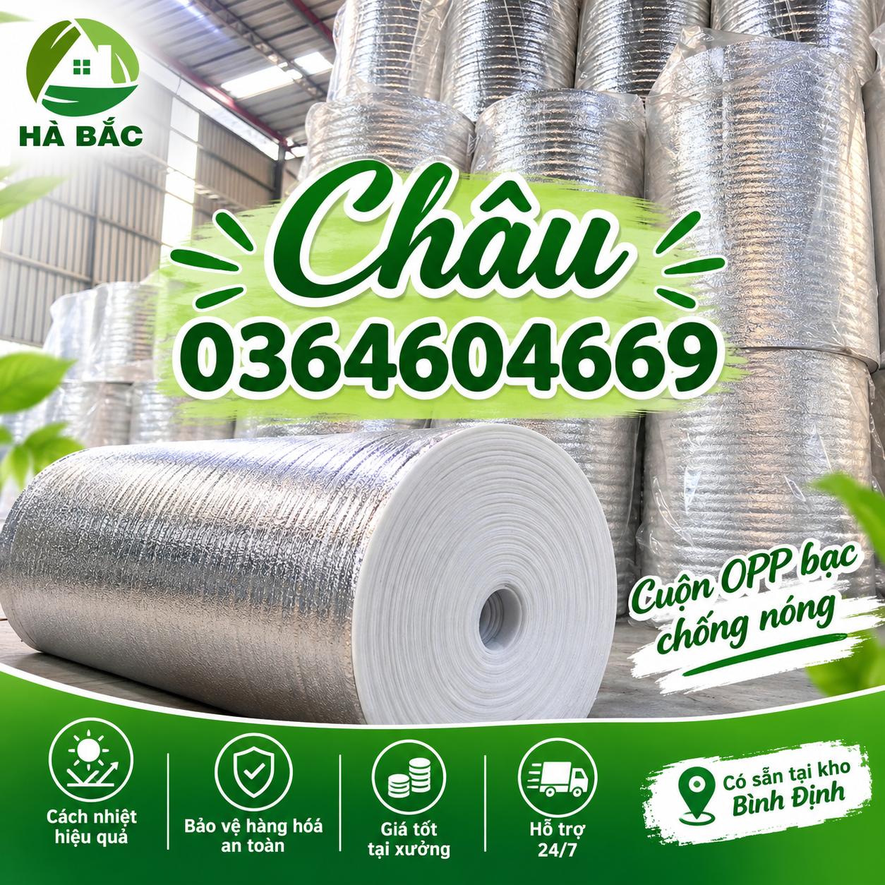 Cuộn OPP bạc chống nóng – Giải pháp cách nhiệt hiệu quả cho nhà xưởng và công trình