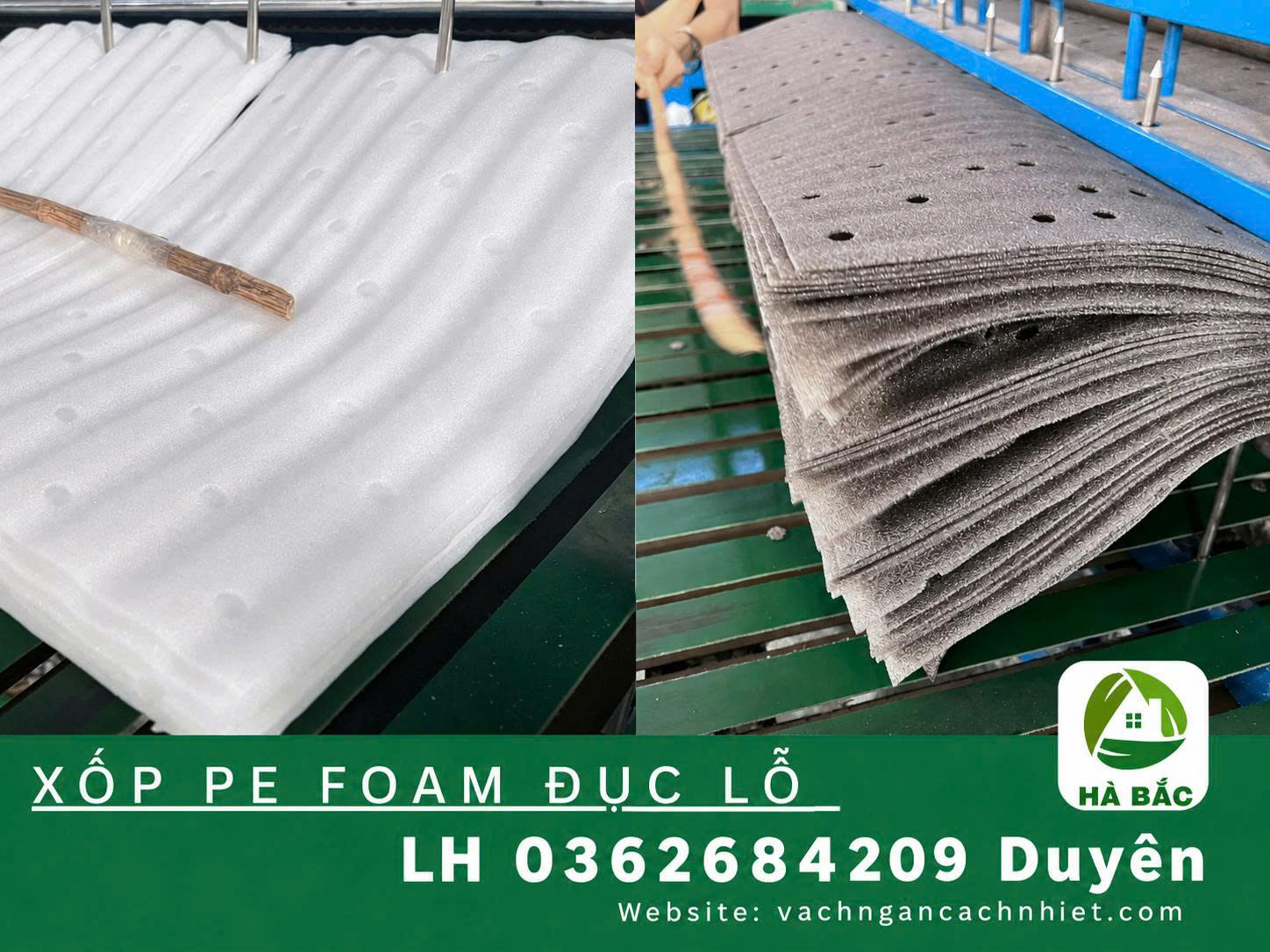 Màng PE foam đục lỗ