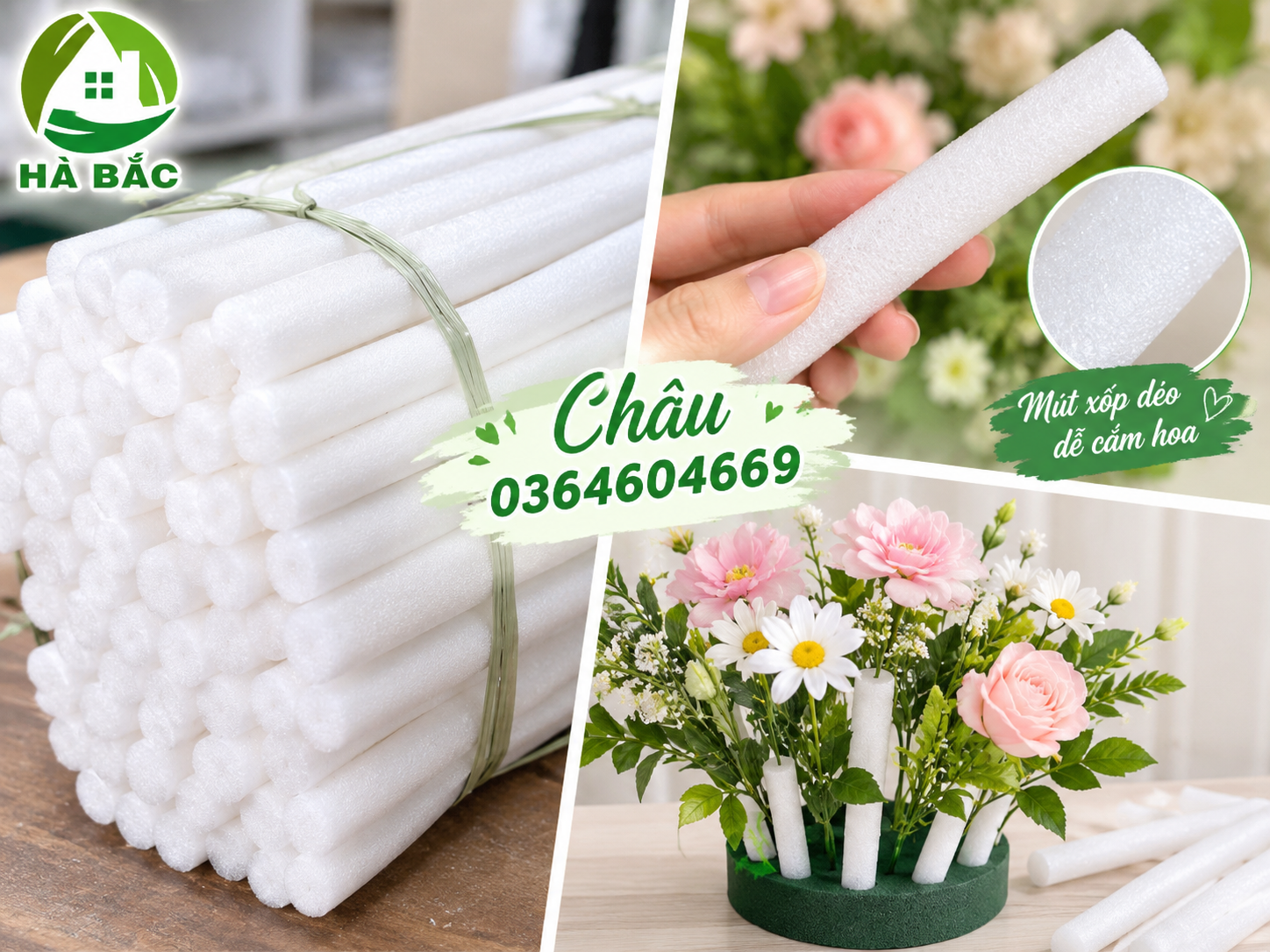 Ống xốp dẻo làm hoa giả – Giải pháp tiện lợi cho việc tạo dáng hoa