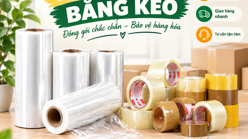 Màng Co Băng Keo Đóng Gói – Giải Pháp Đóng Gói Hàng Hóa Tiện Lợi số 1